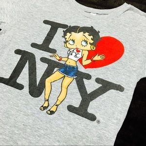 Betty Boop I ❤️ NY Gray Graphic Tee